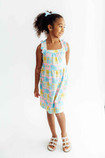 Tropical Summer Ruffle Cross Back Dress