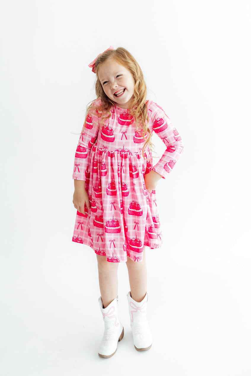 Make a Wish L/S Pocket Twirl Dress