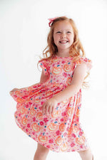 Spooktacular Flutter Sleeve Twirl Dress