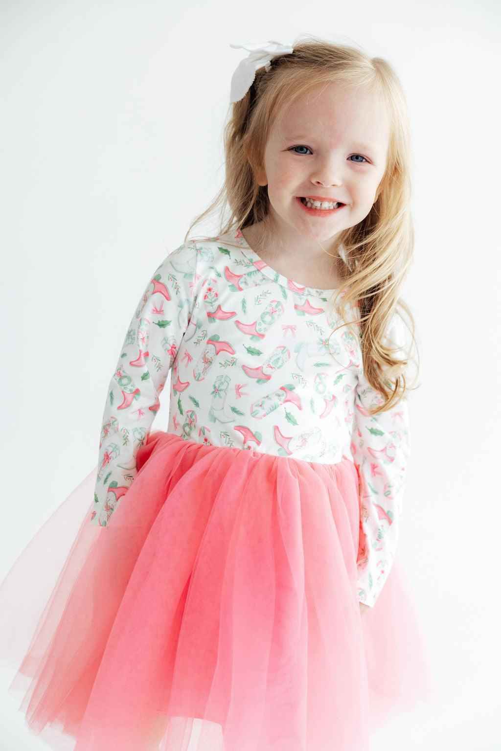Country Christmas L/S Tutu Dress