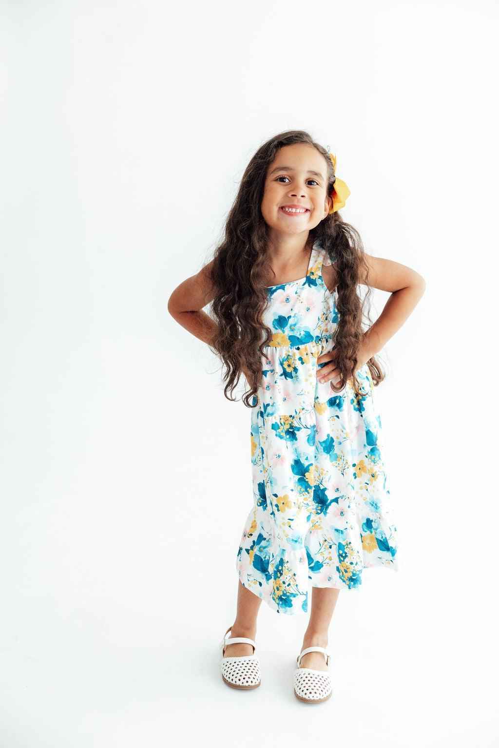 Blooming Buttercups Ruffle Maxi Dress