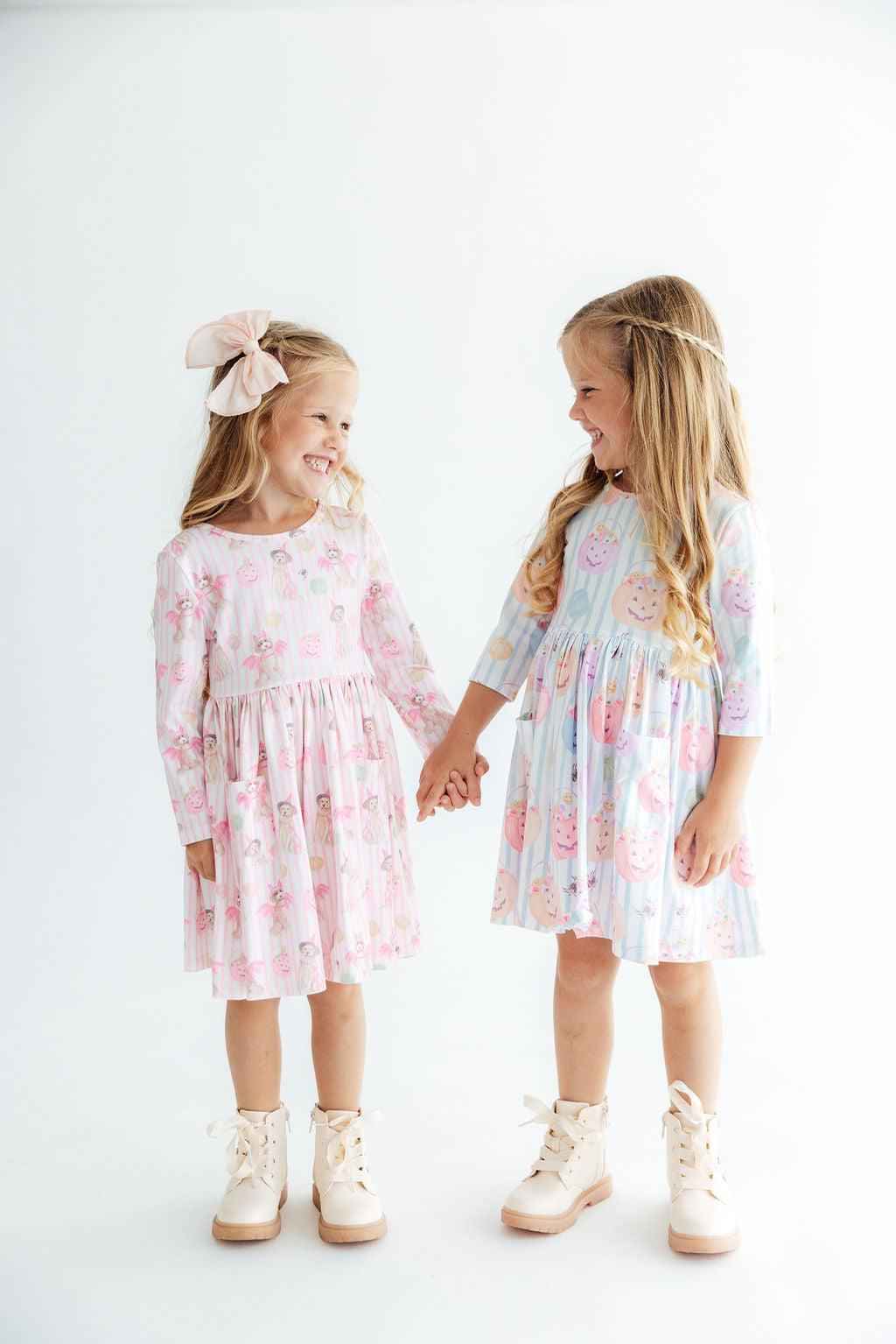 Here for the Candy 3/4 Sleeve Pocket Twirl Dress