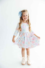 Here for the Candy 3/4 Sleeve Pocket Twirl Dress