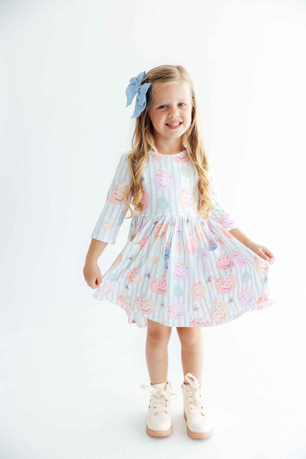 Here for the Candy 3/4 Sleeve Pocket Twirl Dress