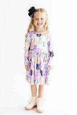 Tied with a Boo Lavender L/S Pocket Twirl Dress