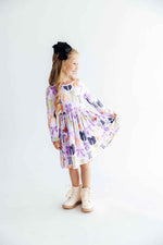 Tied with a Boo Lavender L/S Pocket Twirl Dress