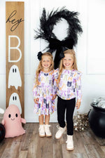 Tied with a Boo Lavender L/S Ruffle Tee
