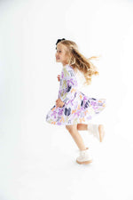 Tied with a Boo Lavender L/S Pocket Twirl Dress