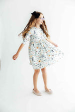 Ghouls Rule 3/4 Sleeve Pocket Twirl Dress