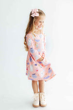 Spooky Sweetheart 3/4 Sleeve Pocket Twirl Dress