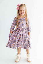Ghouls Just Want to Have Fun 3/4 Sleeve Pocket Twirl Dress