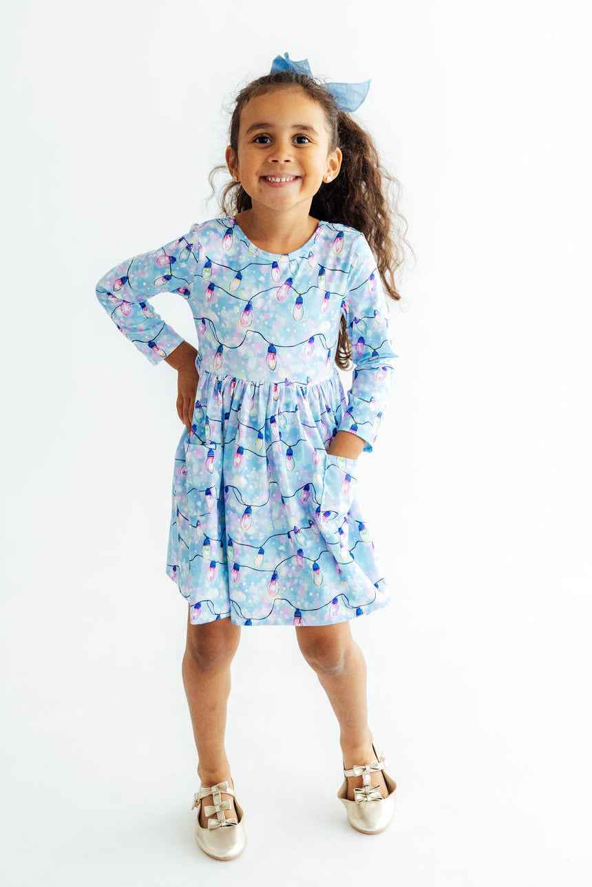 Twinkle Glow L/S Pocket Twirl Dress