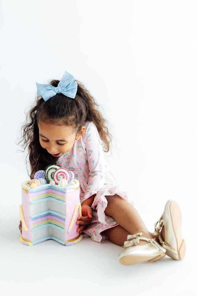 Party Time L/S Ruffle Hem Twirl Dress