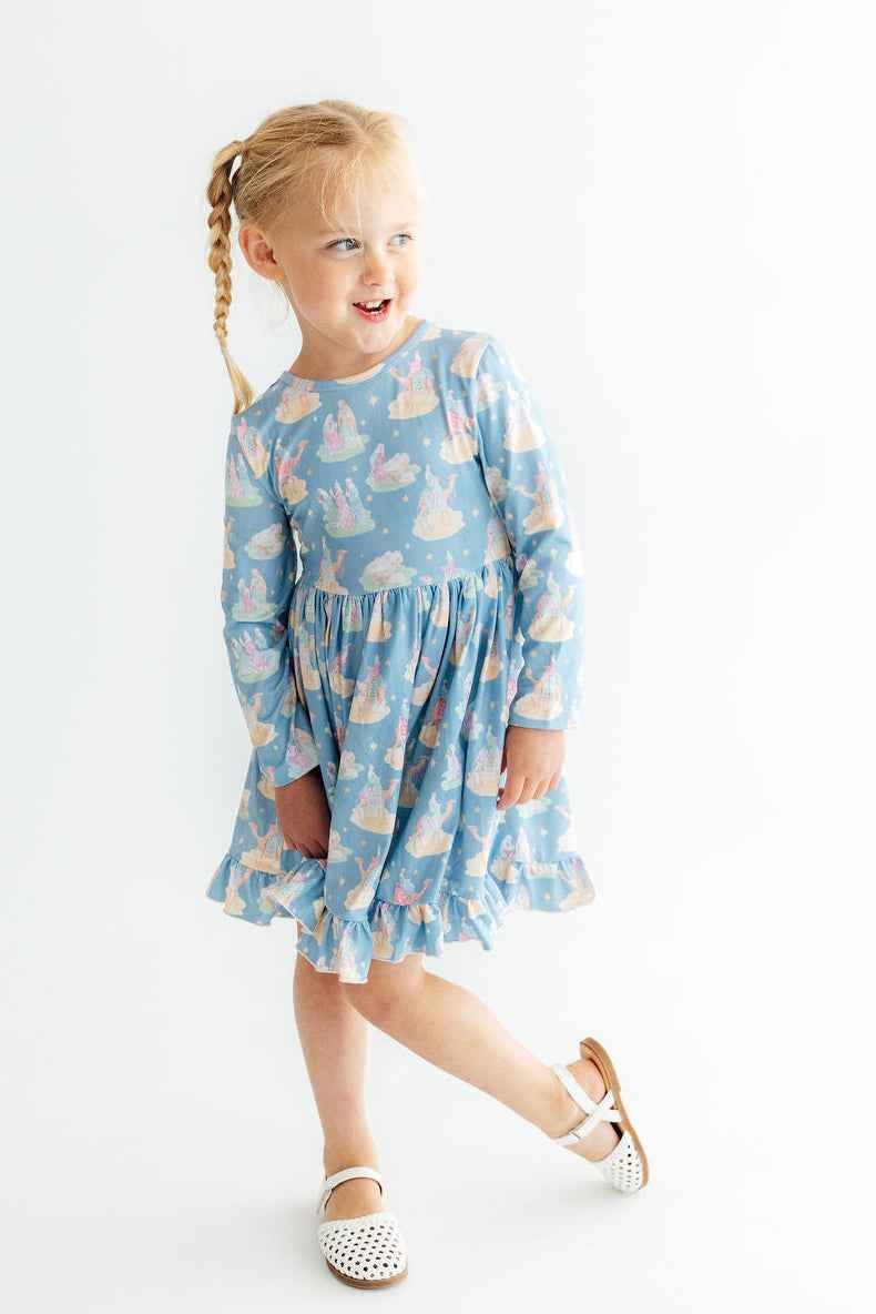 Nativity L/S Ruffle Hem Twirl Dress