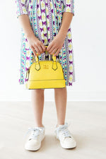 Neon Yellow Glitter Girl's Crossbody Purse - Image 3