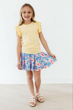 Watercolor Floral Ruffle Twirl Skort - Image 3