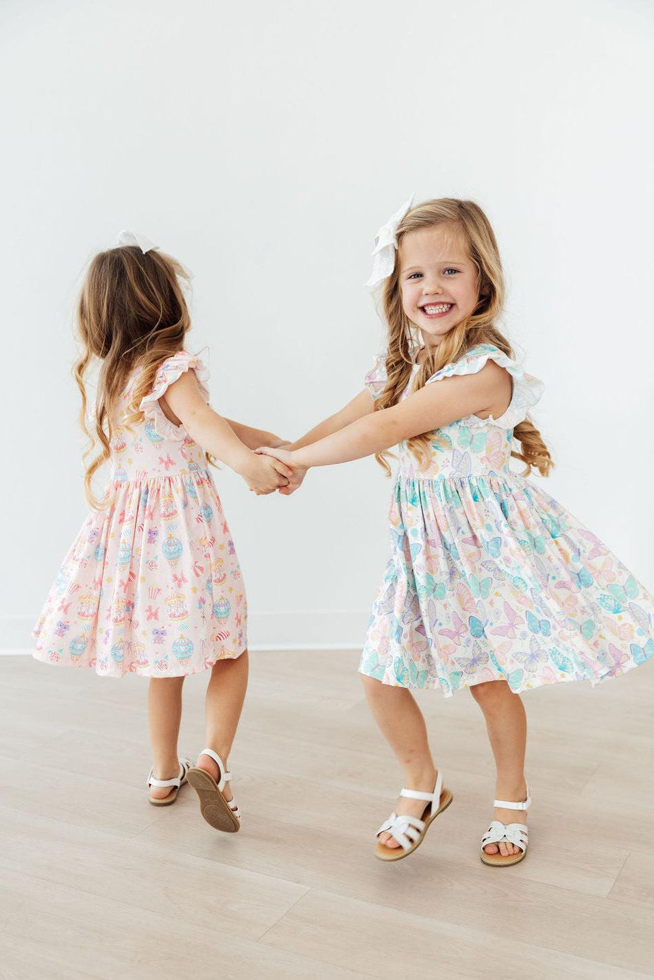 Fluttering Butterflies Flutter Sleeve Twirl Dress - Image 2