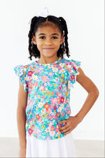 Preppy Floral S/S Ruffle Tee - Image 7