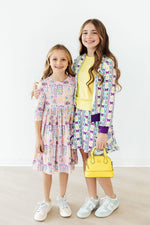 French Quarter Fun 3/4 Sleeve Pocket Twirl Dress - Image 2