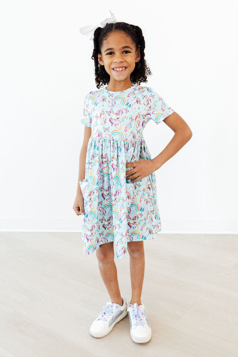 Unicorn Queen S/S Pocket Twirl Dress - Image 4