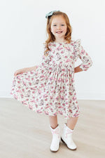 Cowgirl Cutie 3/4 Sleeve Ruffle Twirl Dress - Image 3