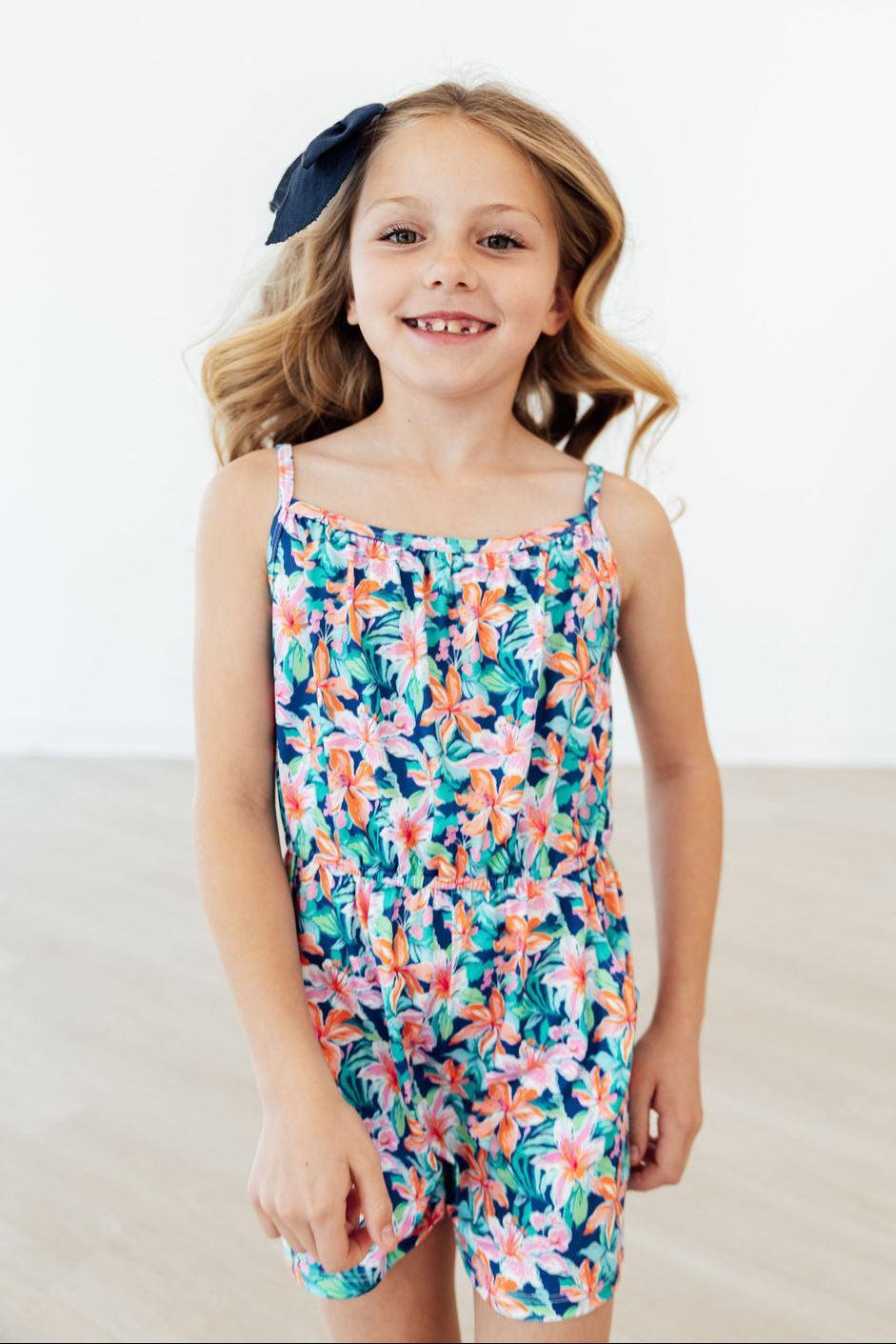 Island Blossoms Strappy Play Romper - Image 3