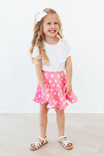 Pink Polka Dots Ruffle Twirl Skort - Image 4
