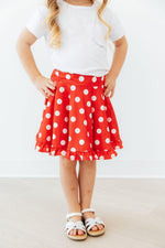 Red Polka Dots Ruffle Twirl Skort - Image 5