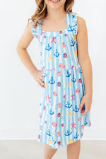 Tidepool Treasures Ruffle Cross Back Dress - Image 4