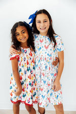 Rainbow Roosters S/S Pocket Twirl Dress - Image 4