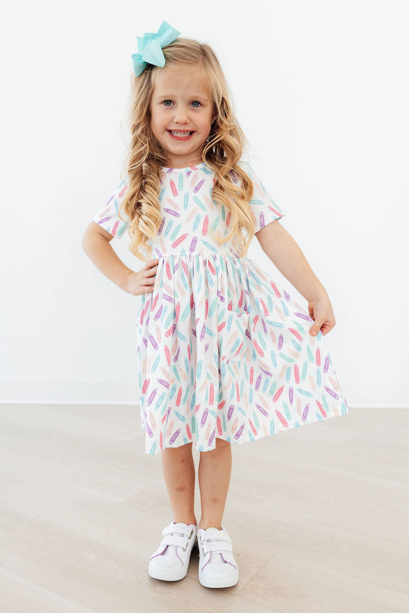 Color Crayons S/S Pocket Twirl Dress - Image 3