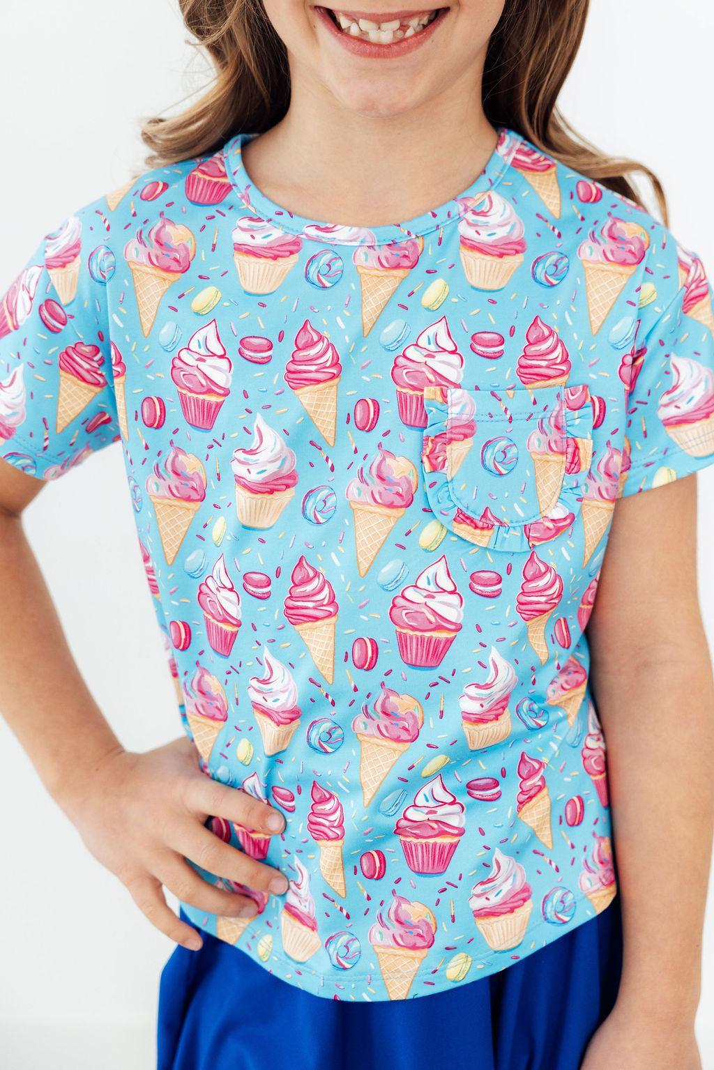 Delightful Desserts Ruffle Pocket Tee - Image 3