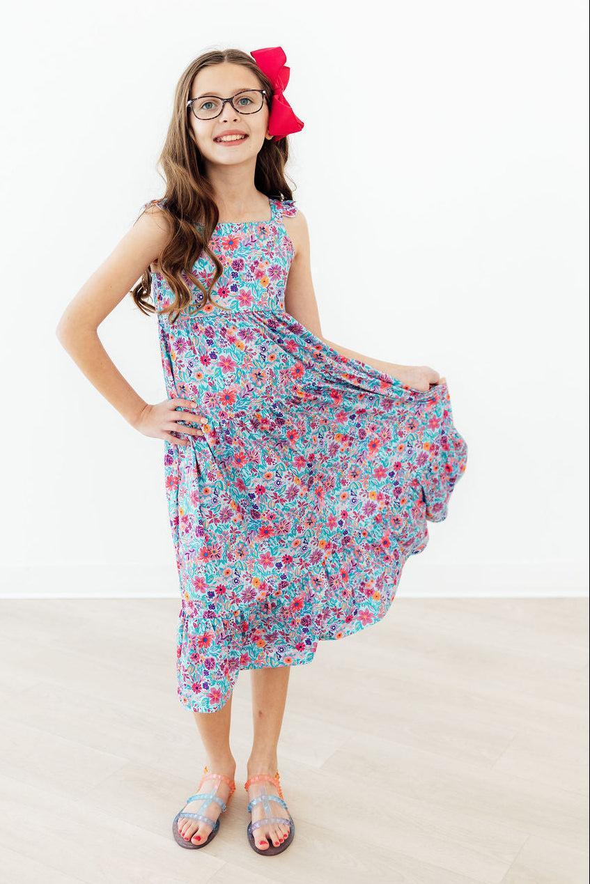 Tropical Garden Ruffle Maxi Dress - Image 4