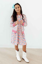 Watercolor Rainbows S/S Pocket Twirl Dress