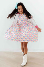 Watercolor Rainbows S/S Pocket Twirl Dress
