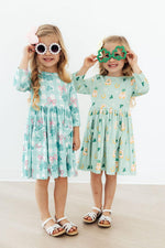 Shamrock Sweetheart 3/4 Sleeve Pocket Twirl Dress - Image 2