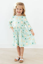 Lucky Duck 3/4 Sleeve Pocket Twirl Dress - Image 4