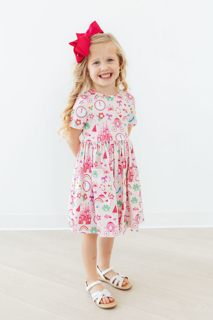 Princess & the Froggie S/S Pocket Twirl Dress - Image 5
