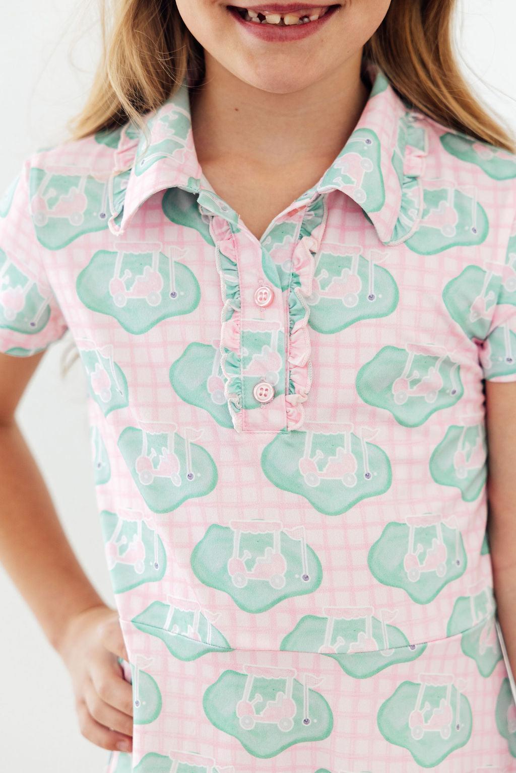 She's on the Green S/S Polo Dress - Image 2