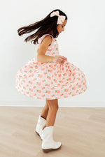 Georgia Peach Flutter Sleeve Twirl Dress - Image 2