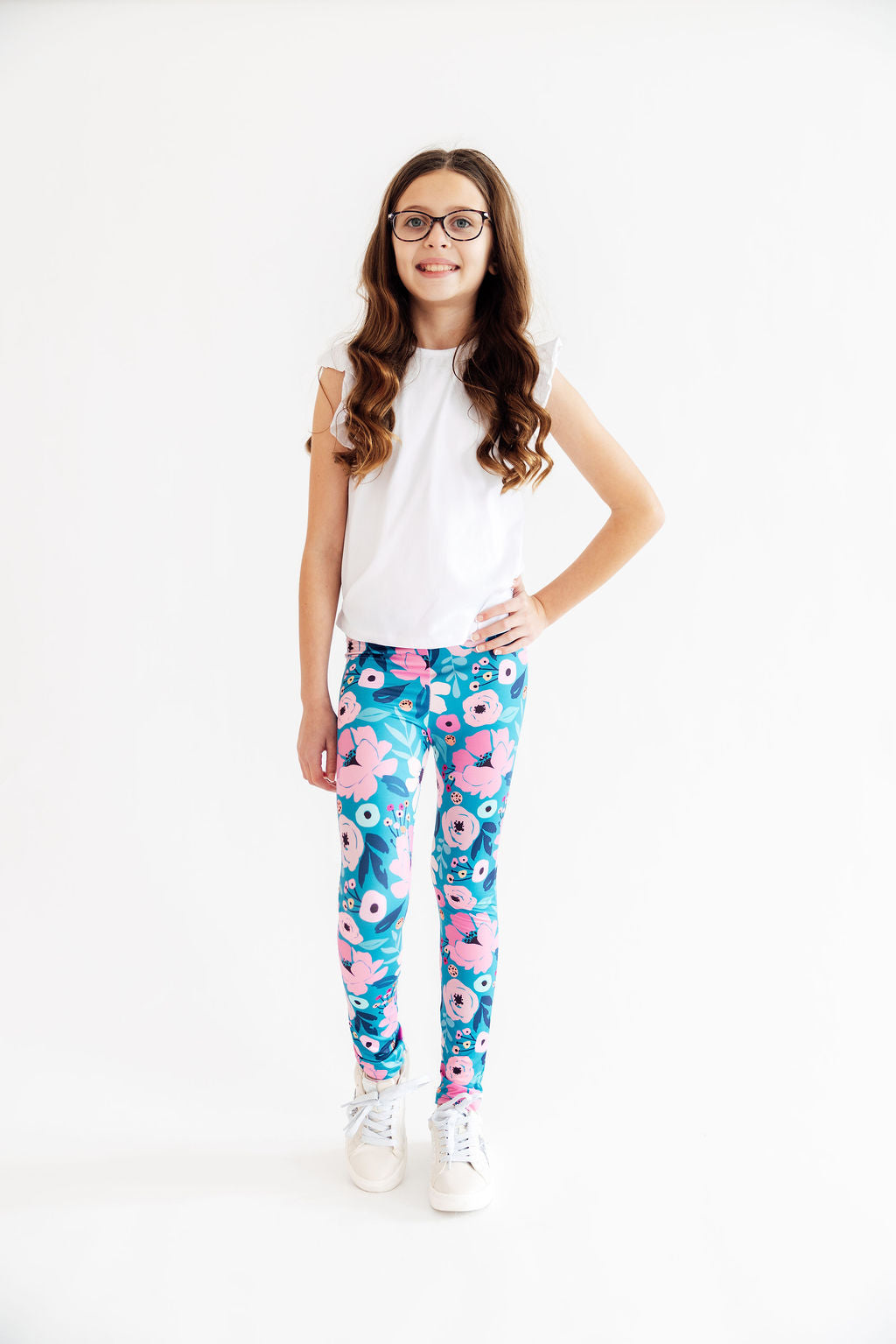 Twirling in Teal Leggings - Image 3