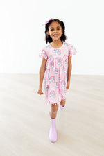 Sparkling Rainbows Pom Pom Dress - Image 4