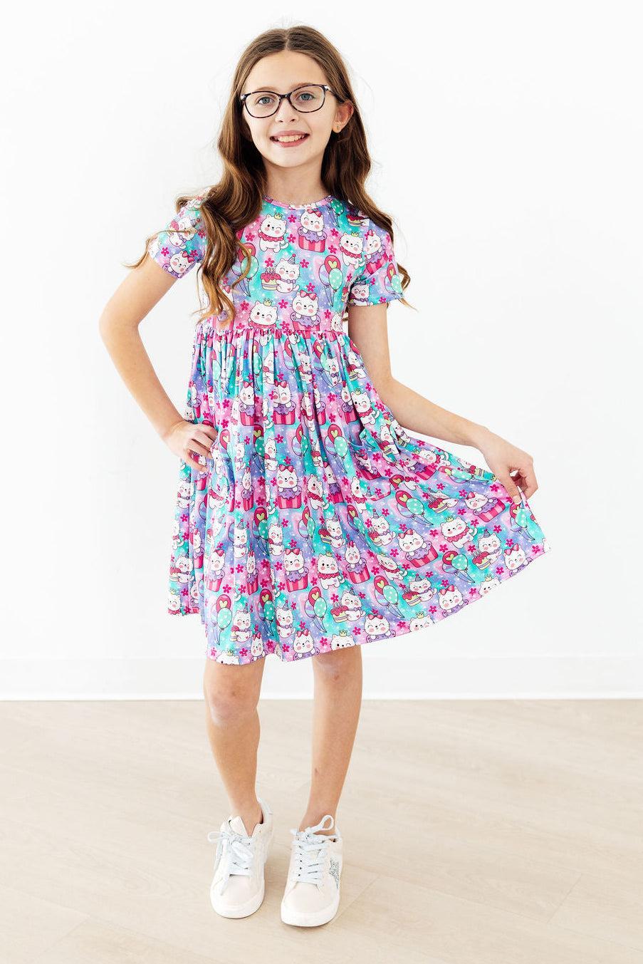 Time to Purr-ty S/S Pocket Twirl Dress - Image 3