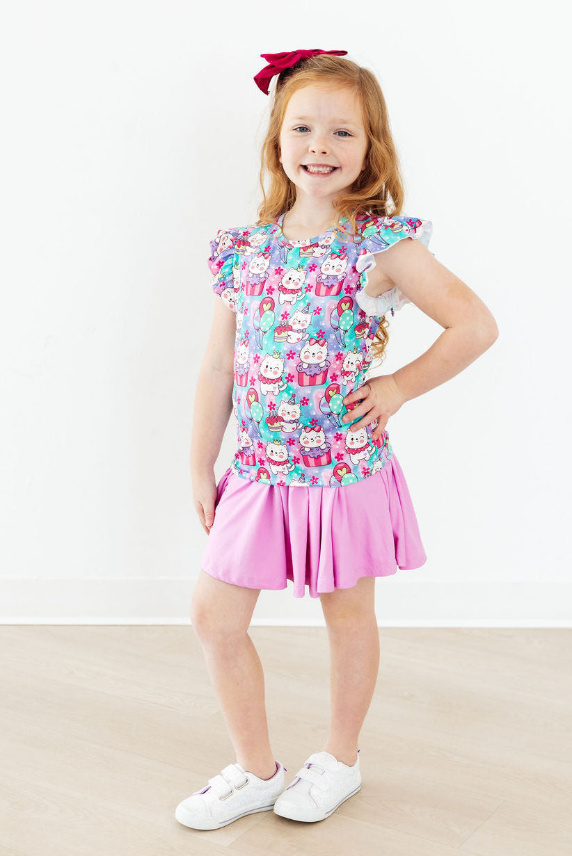 Time To Purr-ty S/S Ruffle Tee - Image 4