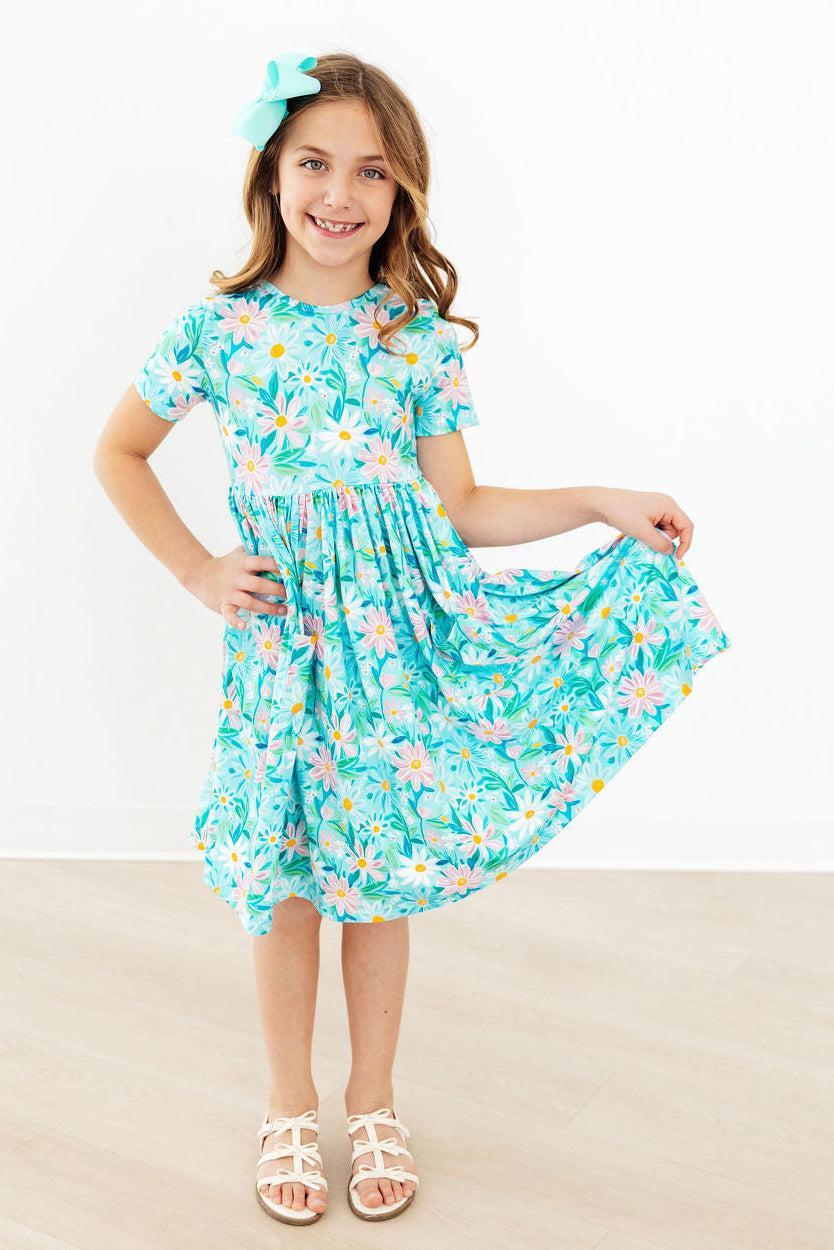 Preppy Daisies S/S Pocket Twirl Dress - Image 2