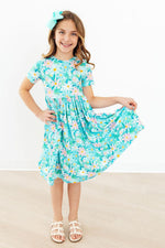 Preppy Daisies S/S Pocket Twirl Dress - Image 2