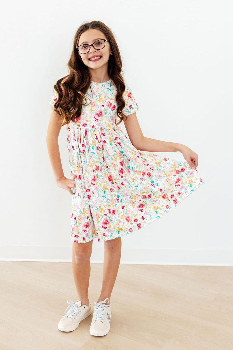Painted Posies S/S Pocket Twirl Dress - Image 3