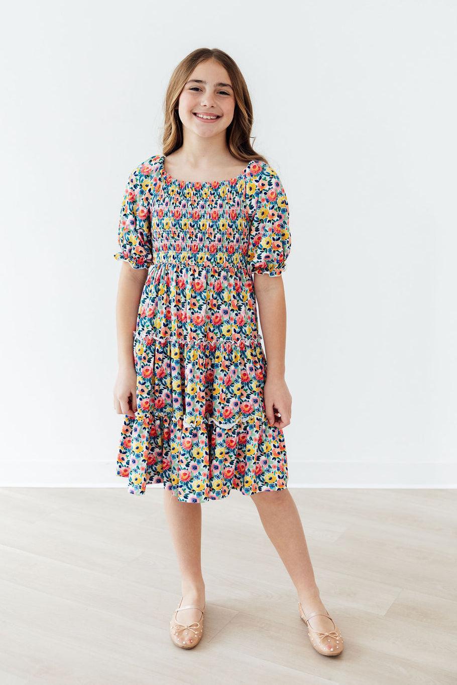 Beautiful Blossoms Smocked Ruffle Dress - Image 3