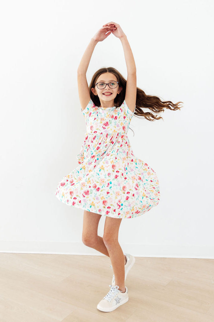 Painted Posies S/S Pocket Twirl Dress - Image 2