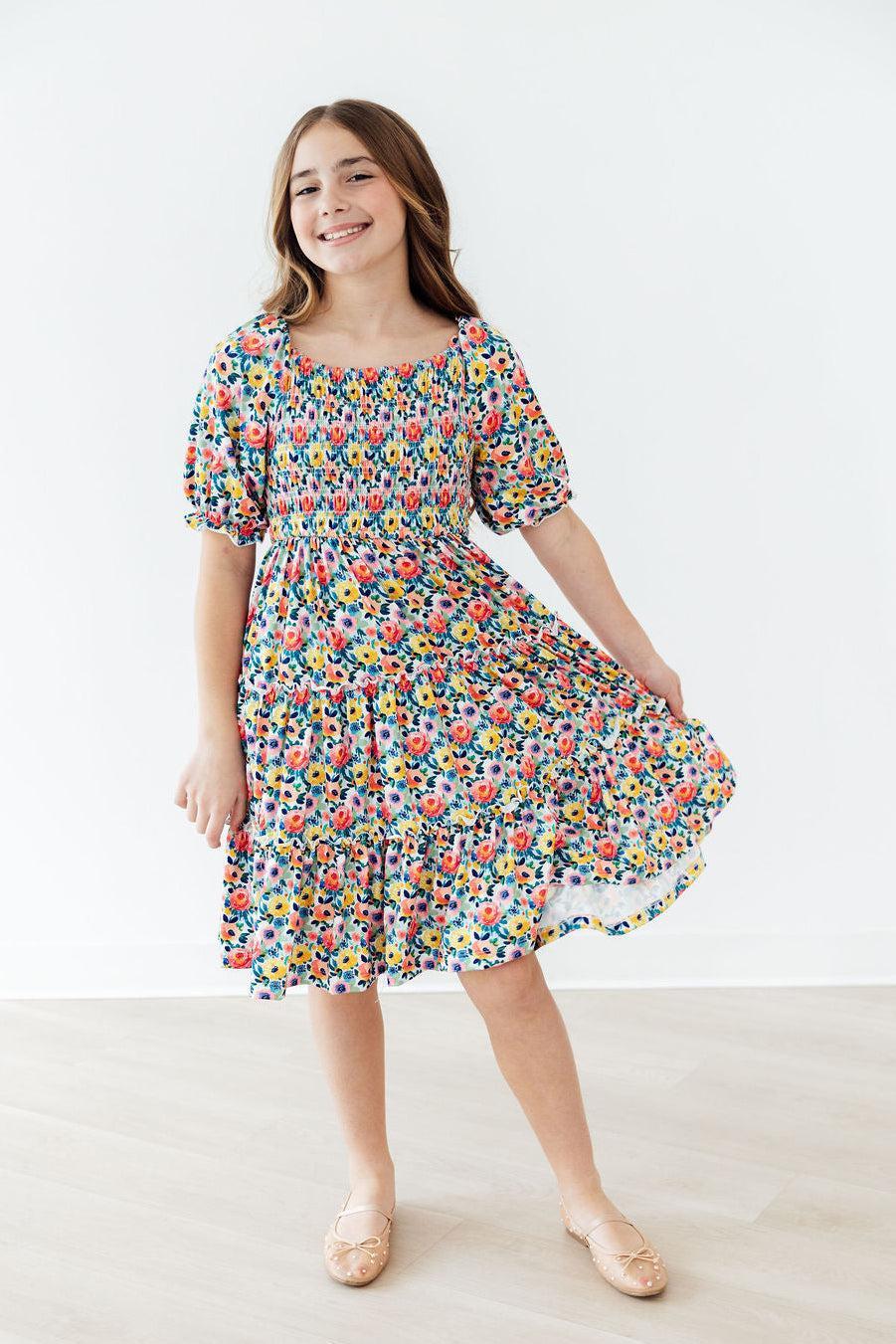 Beautiful Blossoms Smocked Ruffle Dress - Image 2